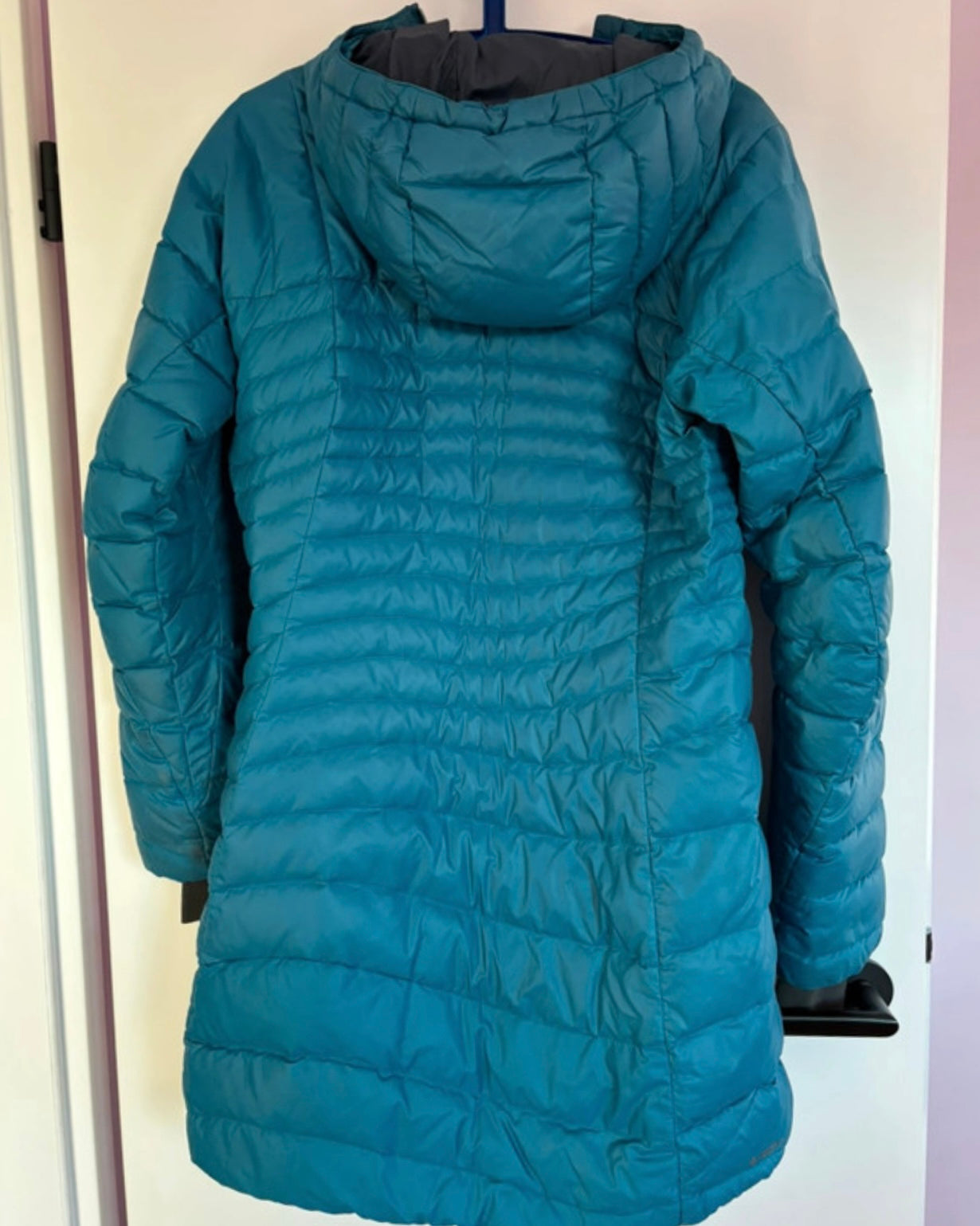 Lange Daunen Jacke von Mammut (S Damen) Parka petrolblau