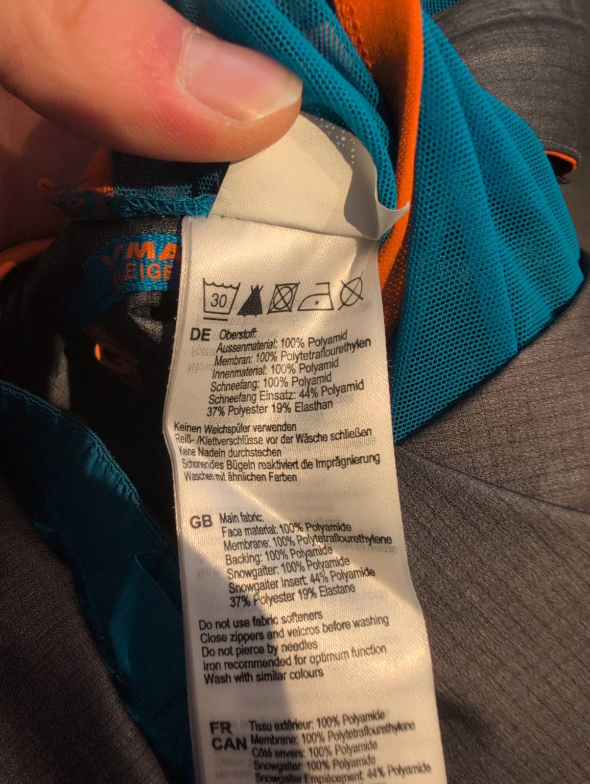 Hardshell Jacke Mammut Eiger Nordwand Pro (S Herren) orange