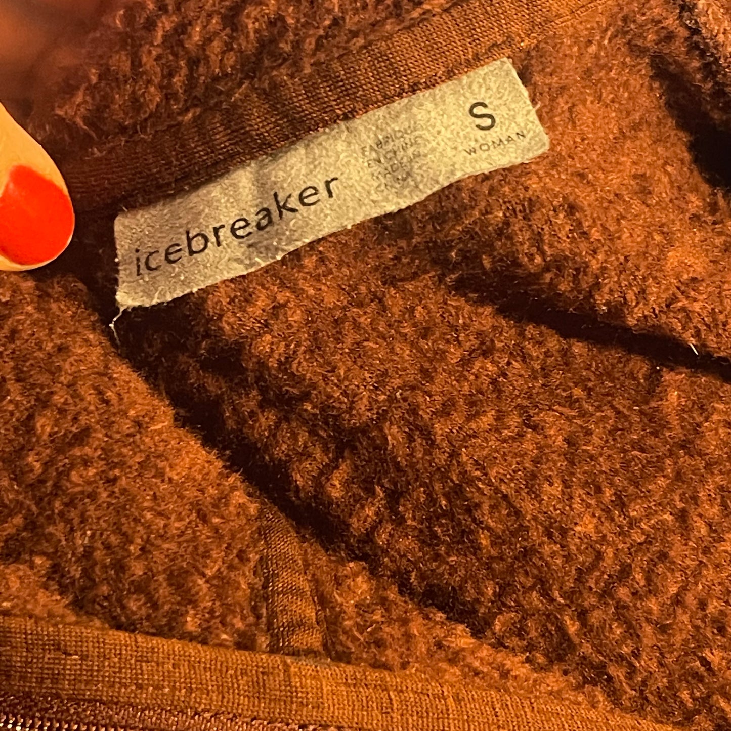 Kapuzen Jacke von Icebreaker (S Damen) Merino 360 rot-braun