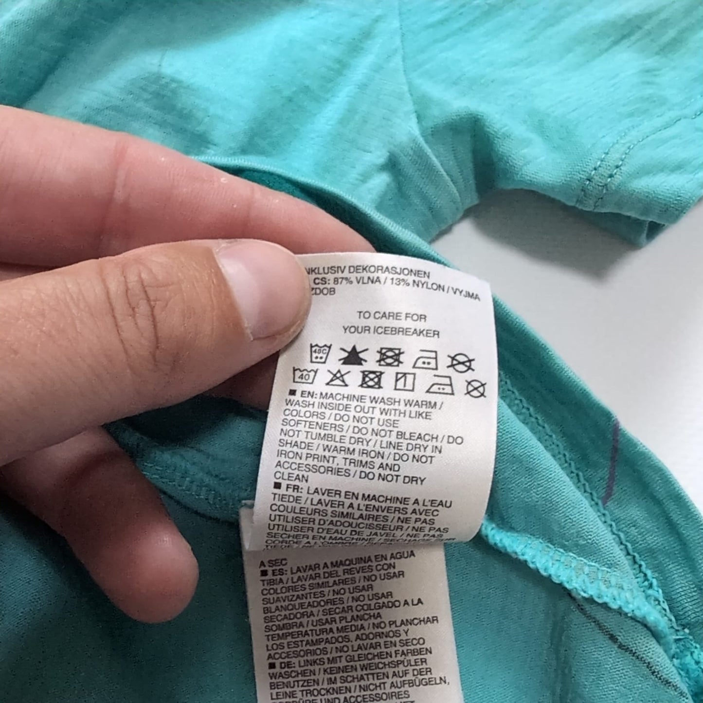 T-Shirt von Icebreaker Merino (S Damen) türkis Print