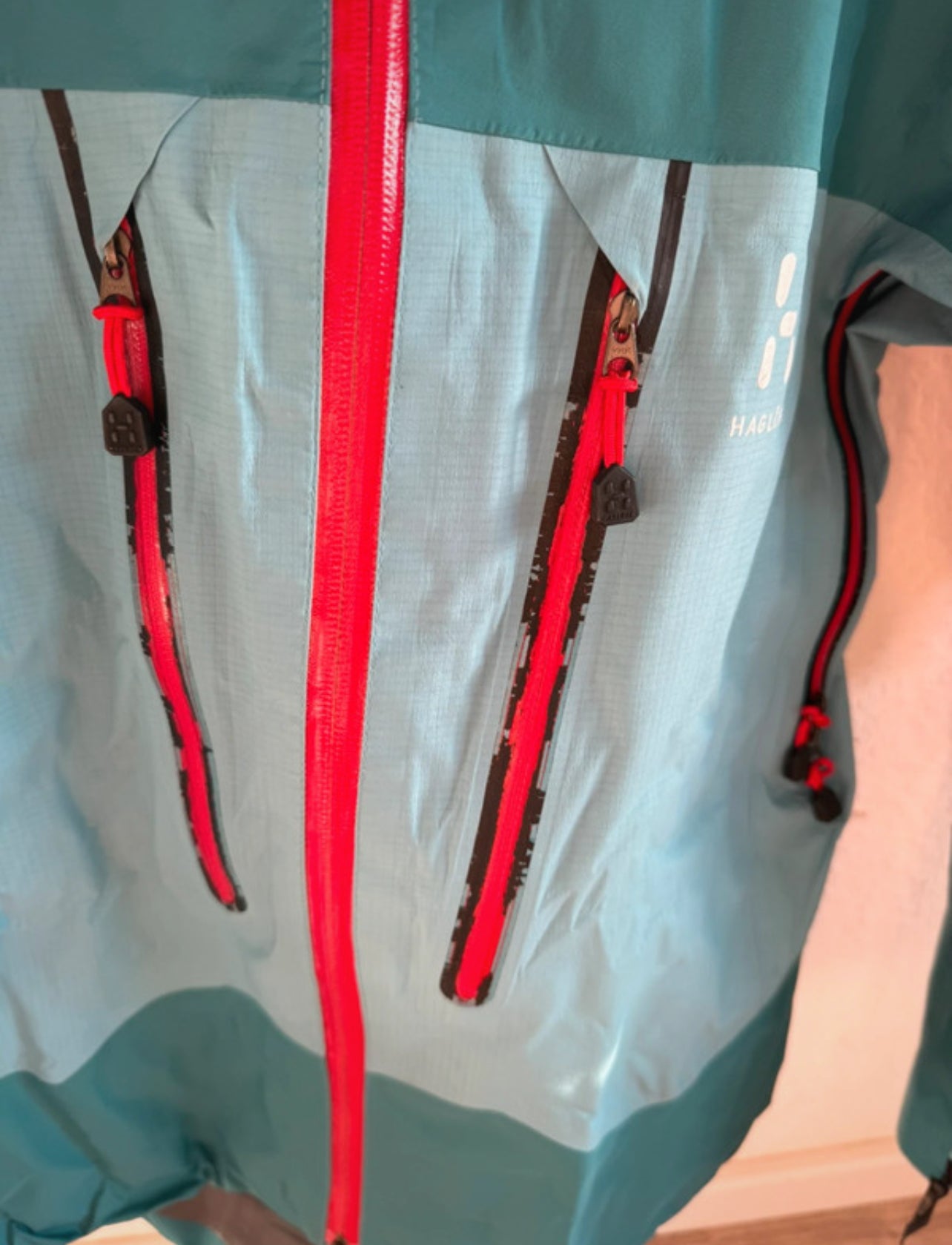 Leichte Regen Jacke von Haglöfs (L Damen) GoreTex türkis