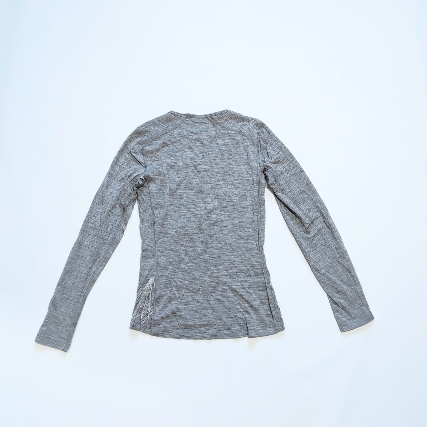Longsleeve Icebreaker (XS Damen ) Merino 200 Baselayer grau Print
