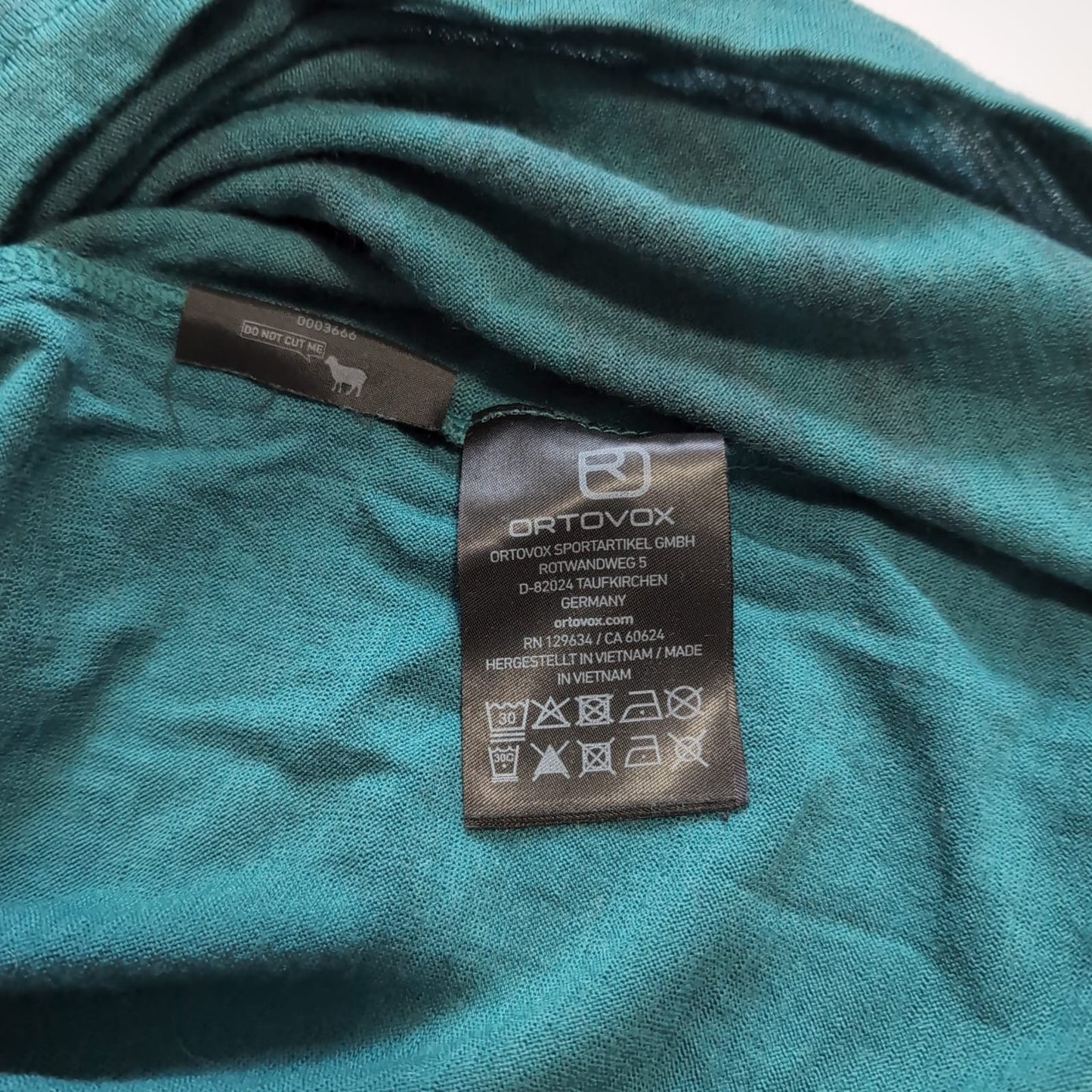 100% Merino T-Shirt von Ortovox (XL Herren) türkis blau Rock'n'Wool