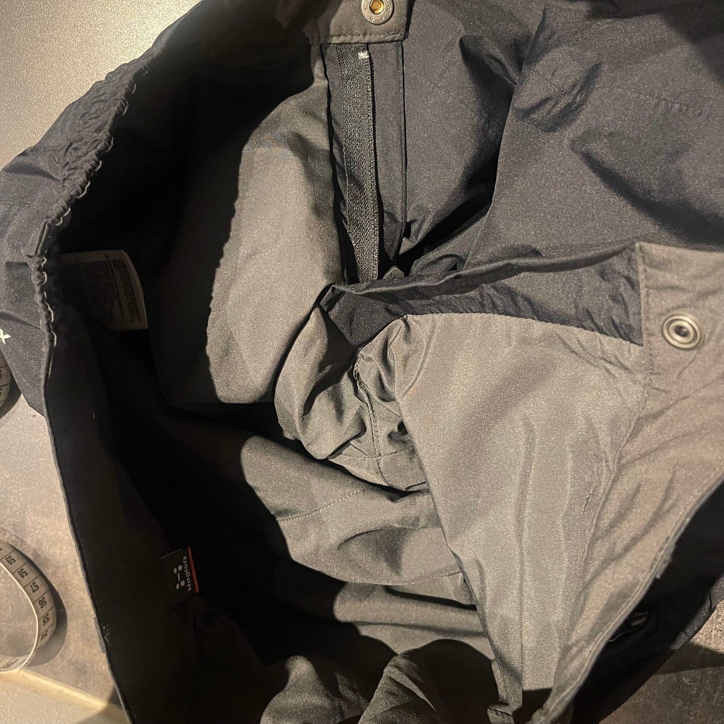 Regenhose von Haglöfs (XS) GoreTex Membran 3 Lagen schwarz