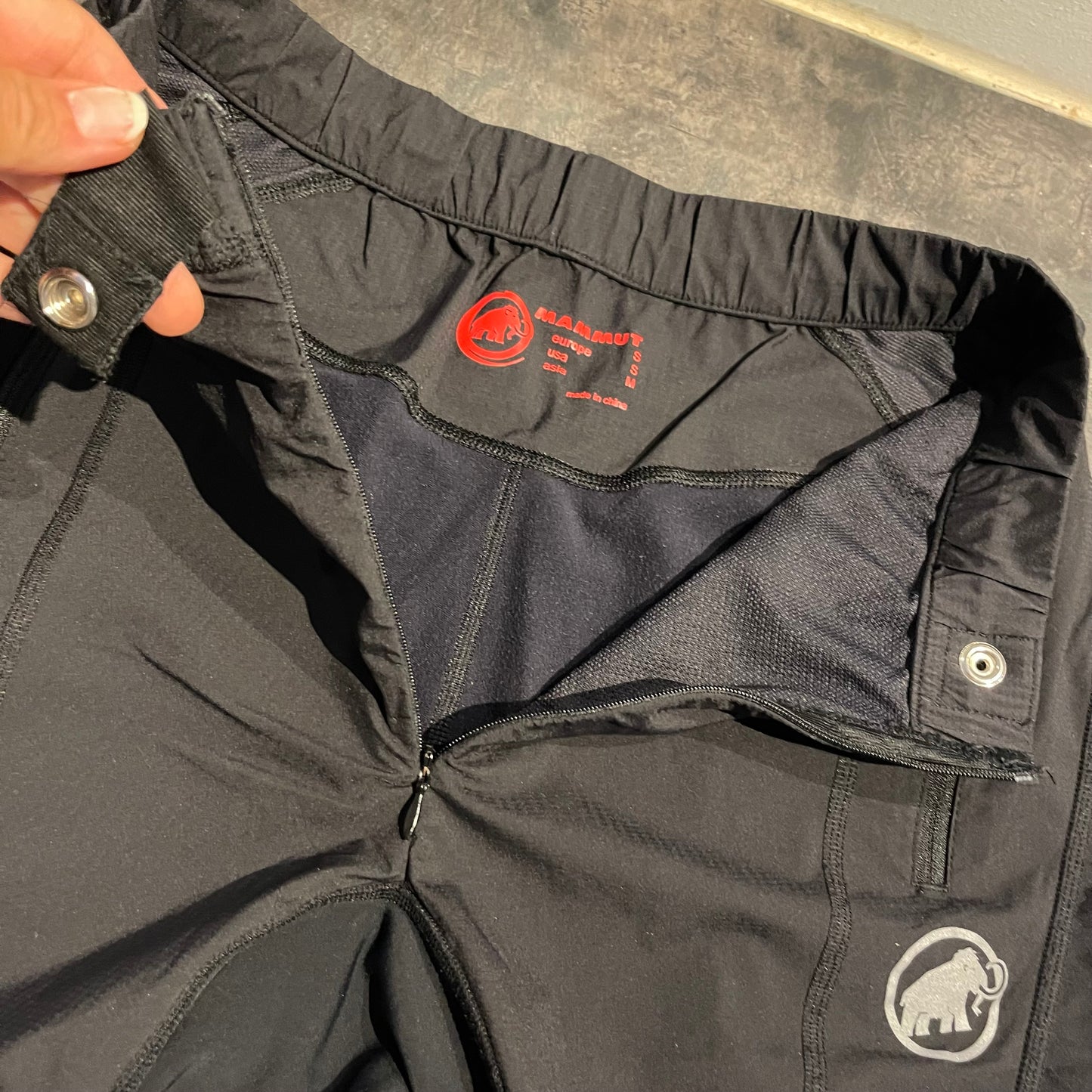 Elastische Trekking Hose Mammut (S Damen, Herren) wasserdicht schwarz