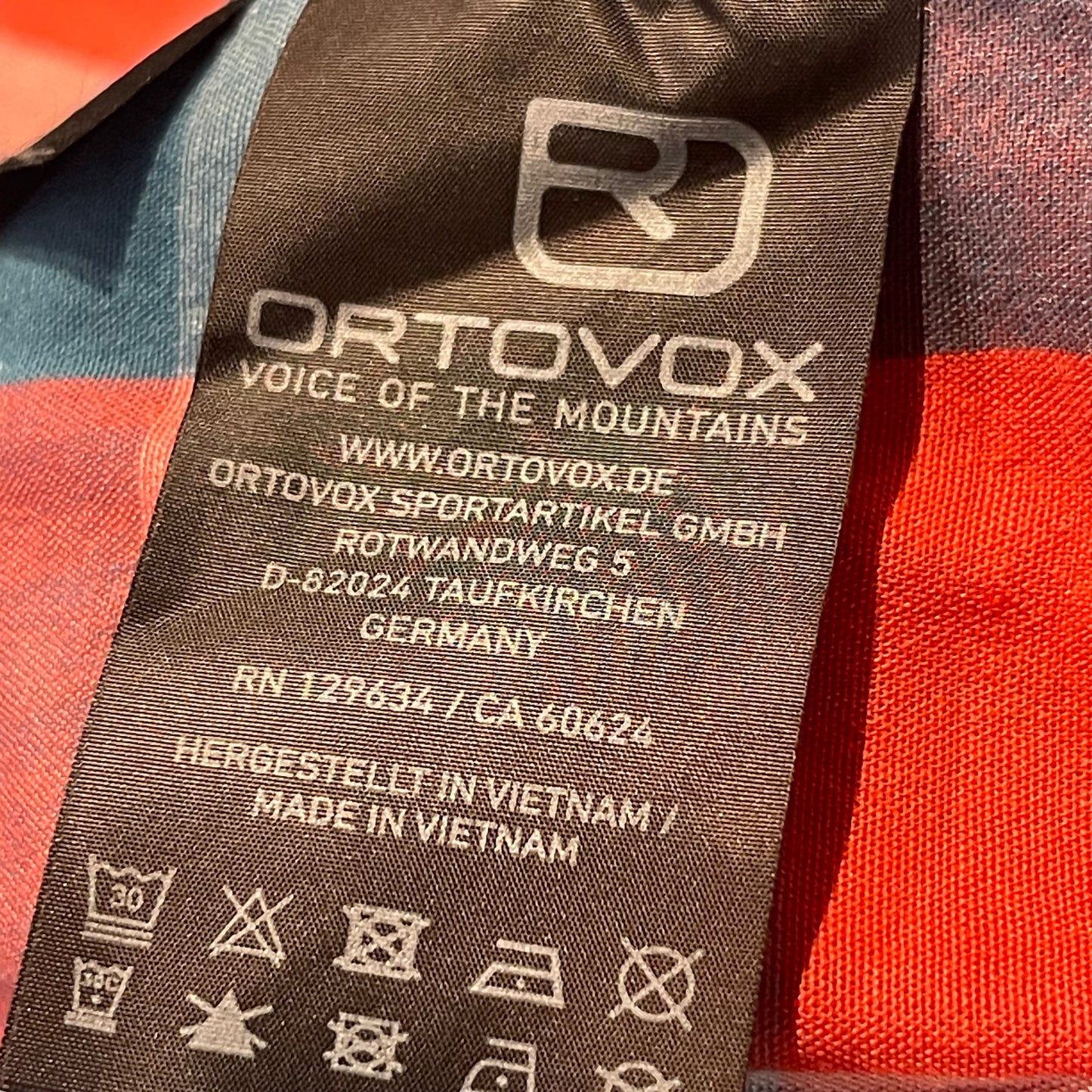 Merino Hemd von Ortovox (M) Wandershirt rot-blau kariert