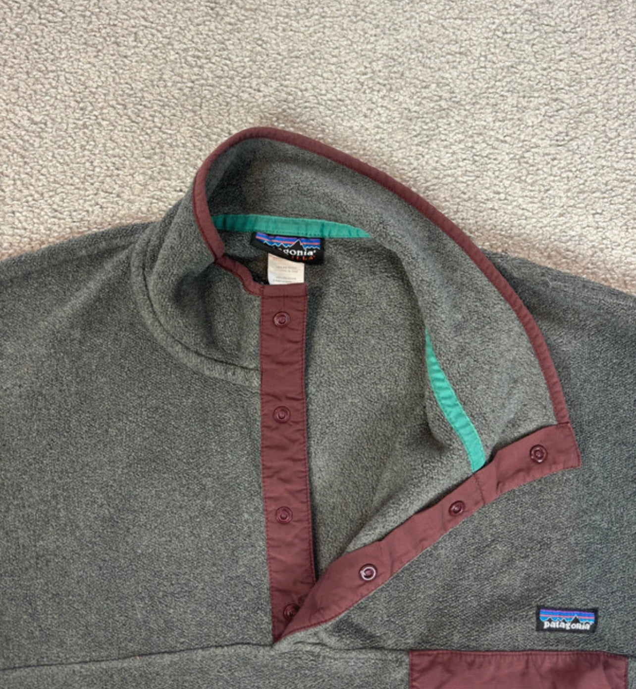 Patagonia Fleece Pullover (L Herren, Unisex) Synchilla grau