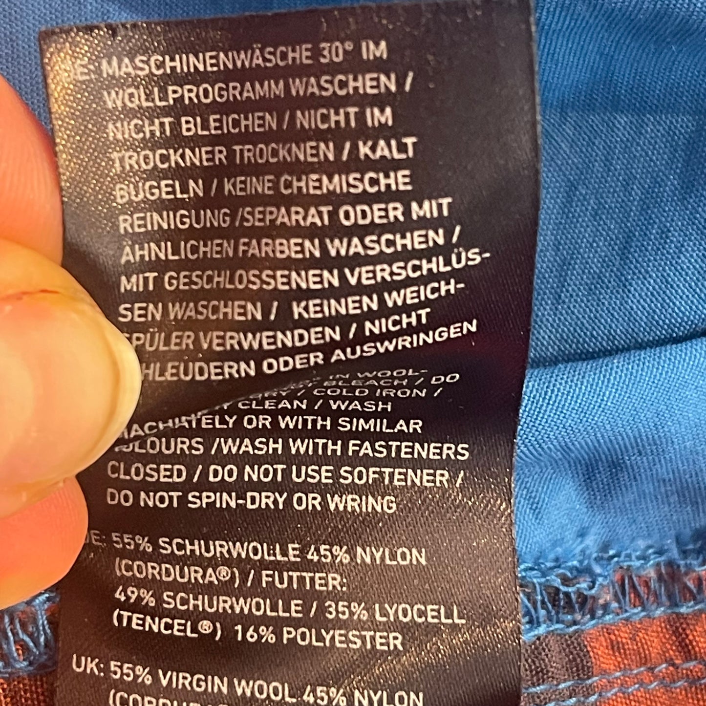 Merino Shorts von Ortovox (XL Herren) kurze Trekking Hose blau