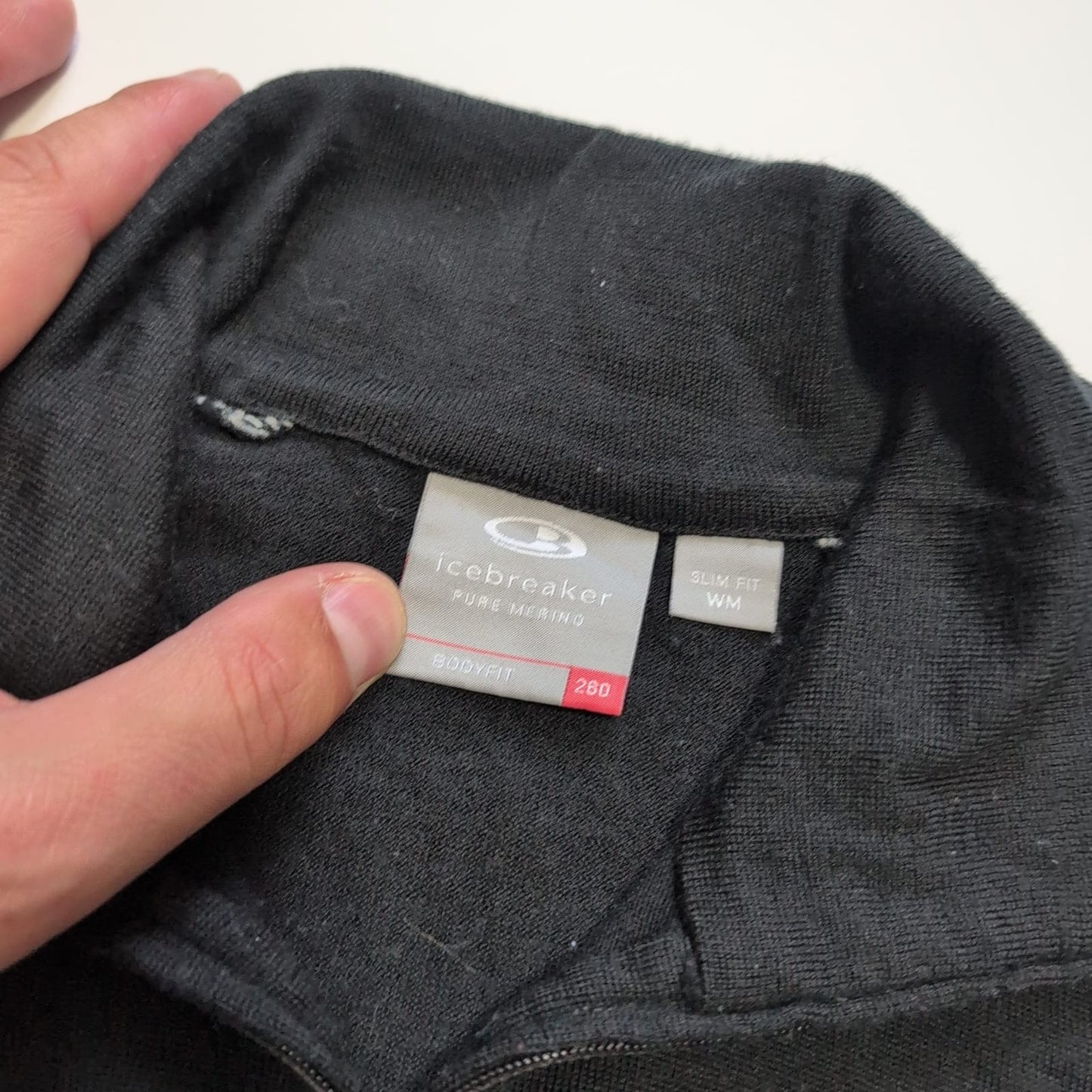 Merino Zip Longsleeve von Icebreaker 260 (M Damen) schwarz