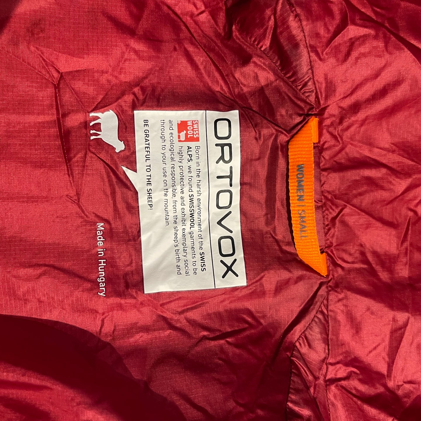 Wolle / Daunen Jacke von Ortovox (S Damen) rosa mit Kapuze