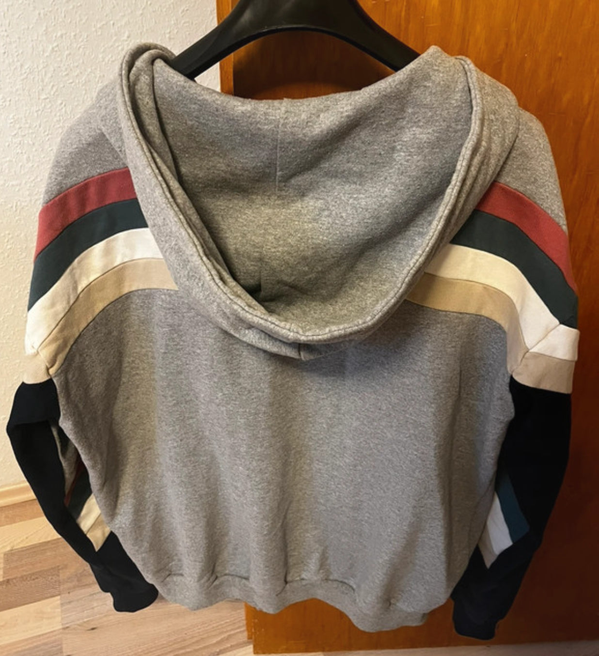 Hooded Jacket von Kaotiko (L Herren) Full Zip Sweatshirt hellgrau bunt