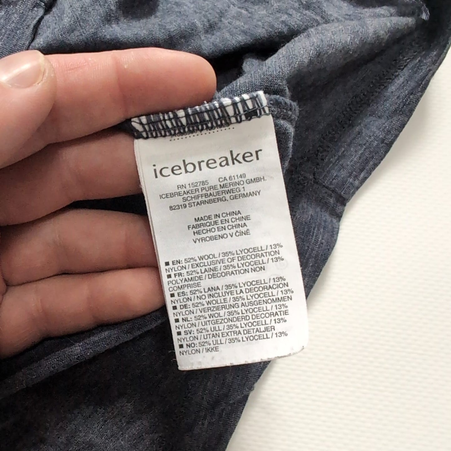 Merino T-Shirt von Icebreaker (S Herren) grau-blau