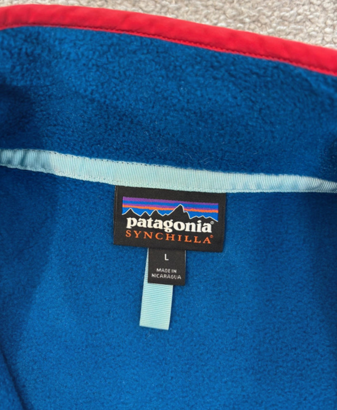 Patagonia Fleece Pullover (L Herren) Sweatshirt Synchilla blau