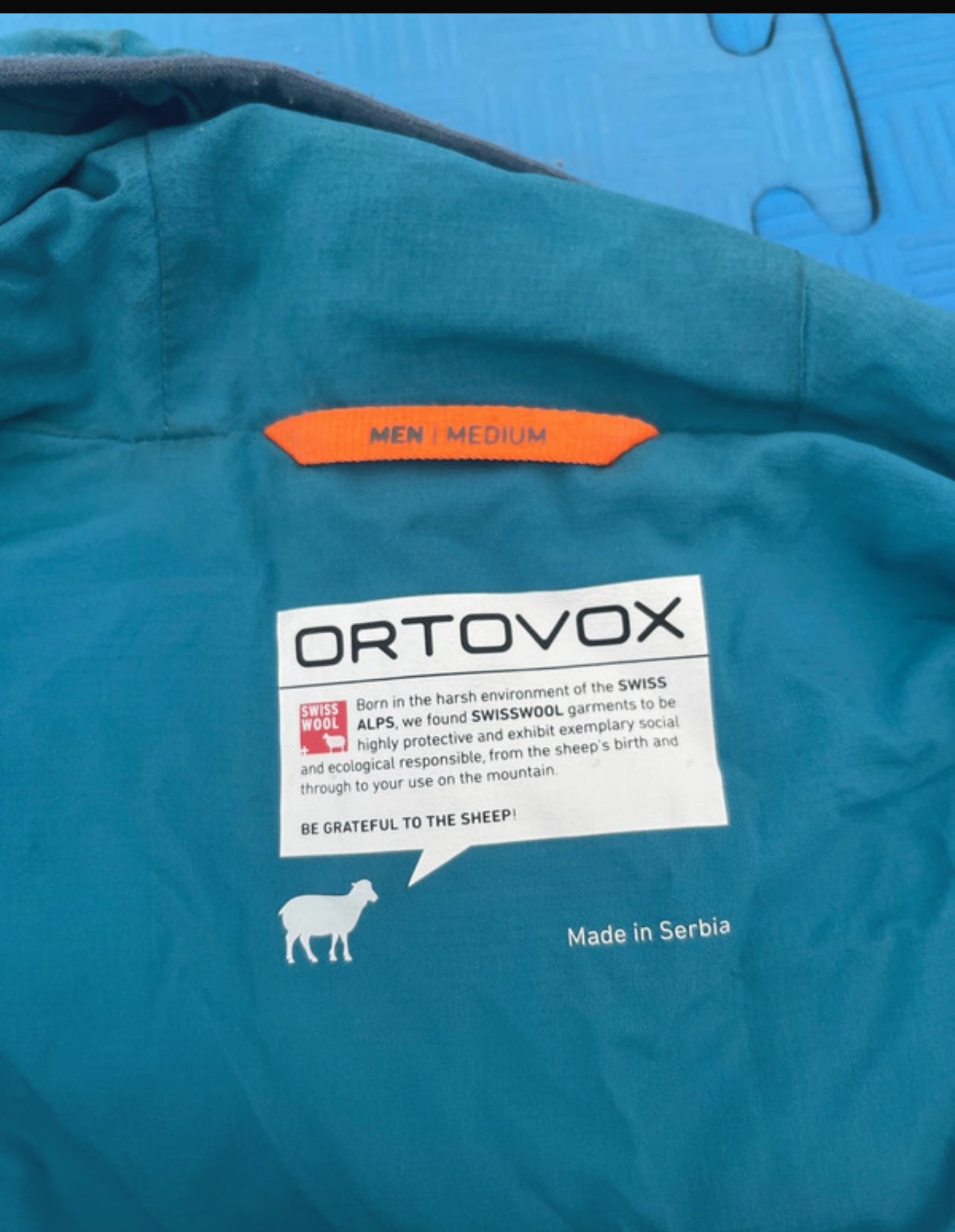 Leichte Swisswool Jacke von Ortovox (M Herren) Isolation blau