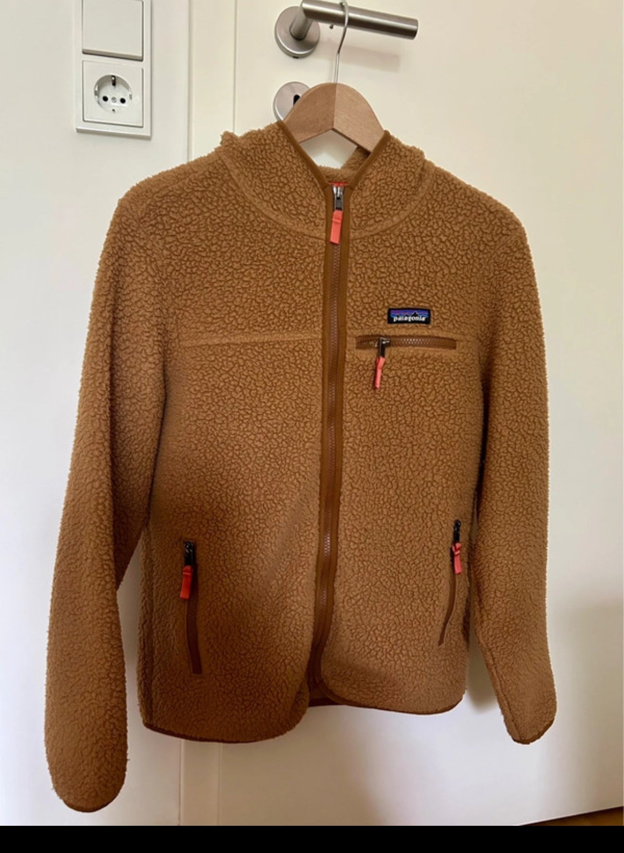 Teddy Jacke Patagonia (S Damen ) Retro Pile Kapuze ocker braun