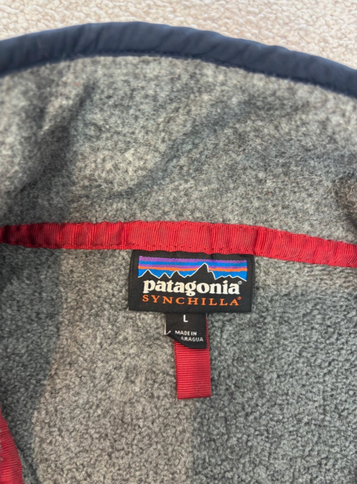 Patagonia Fleece Pullover (L Herren) Synchilla grau