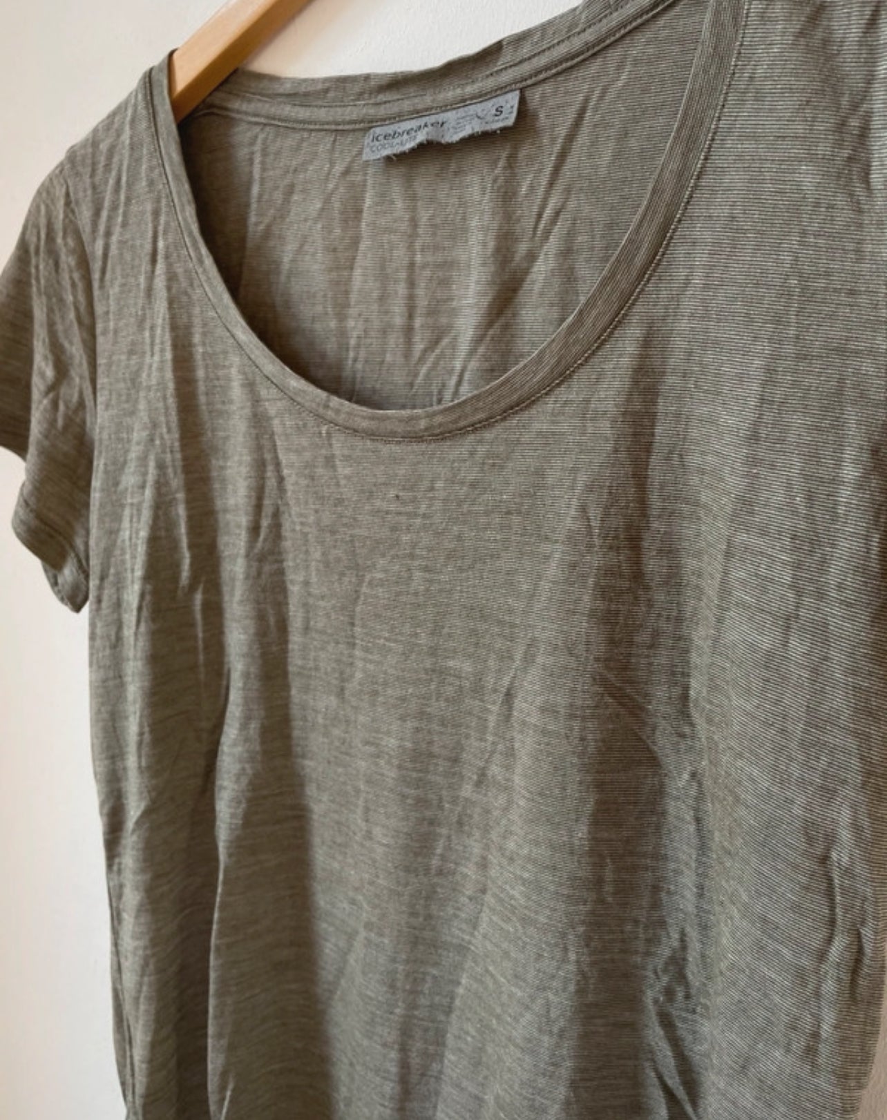 Kurzarm T-Shirt von Icebreaker Merino (S Damen) khaki meliert