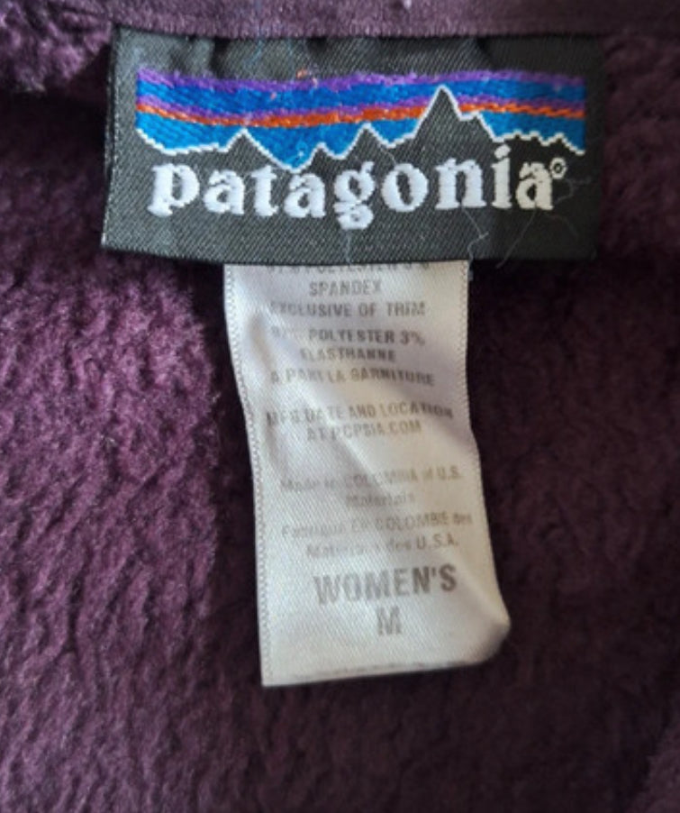 Patagonia R1 Fleece Jacke (M Damen) Pile /Teddy Aubergine lila