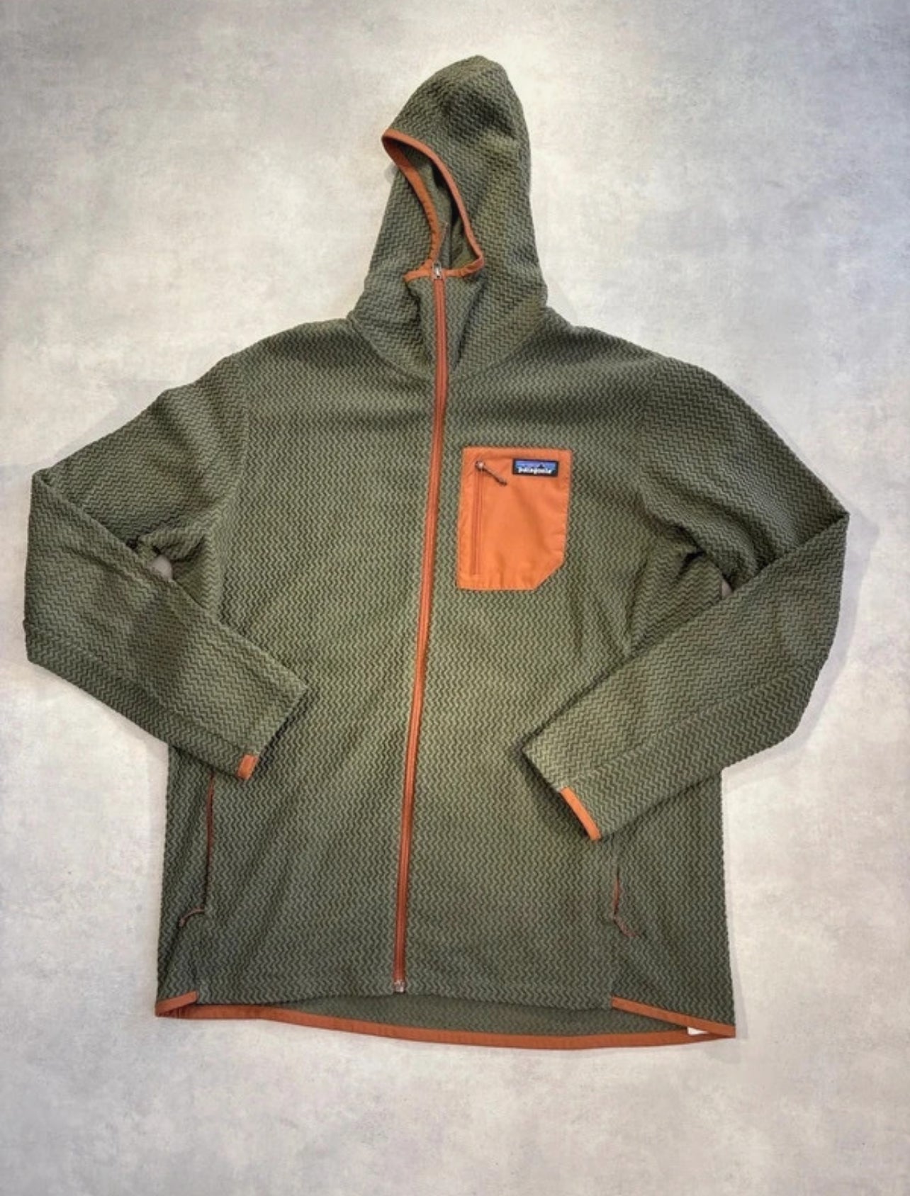 Patagonia R1 Air Fleece Full-Zip Hoody (XL Herren) Olive grün