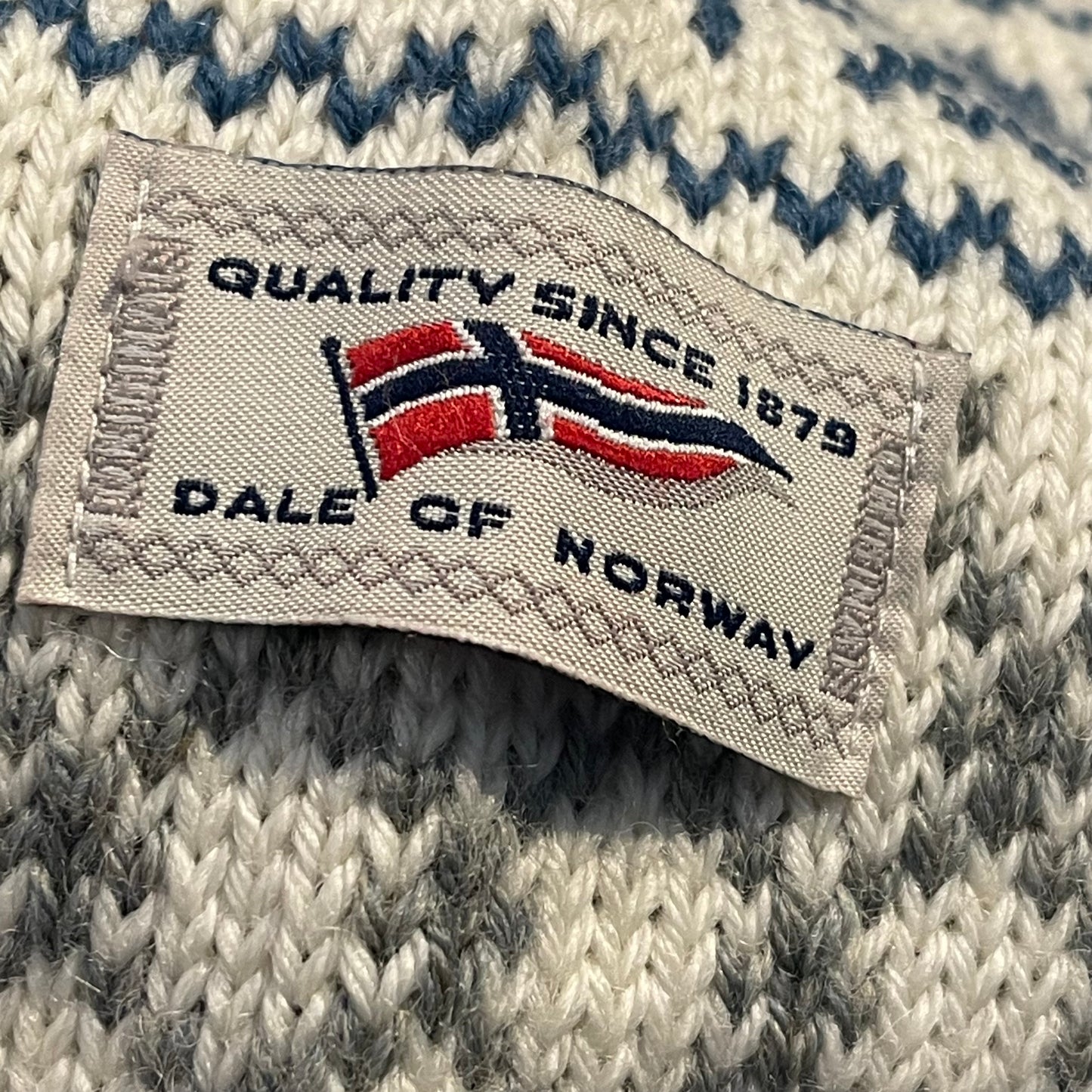 Strickjacke von Dale of Norway (XL Damen) cremeweiß-blau