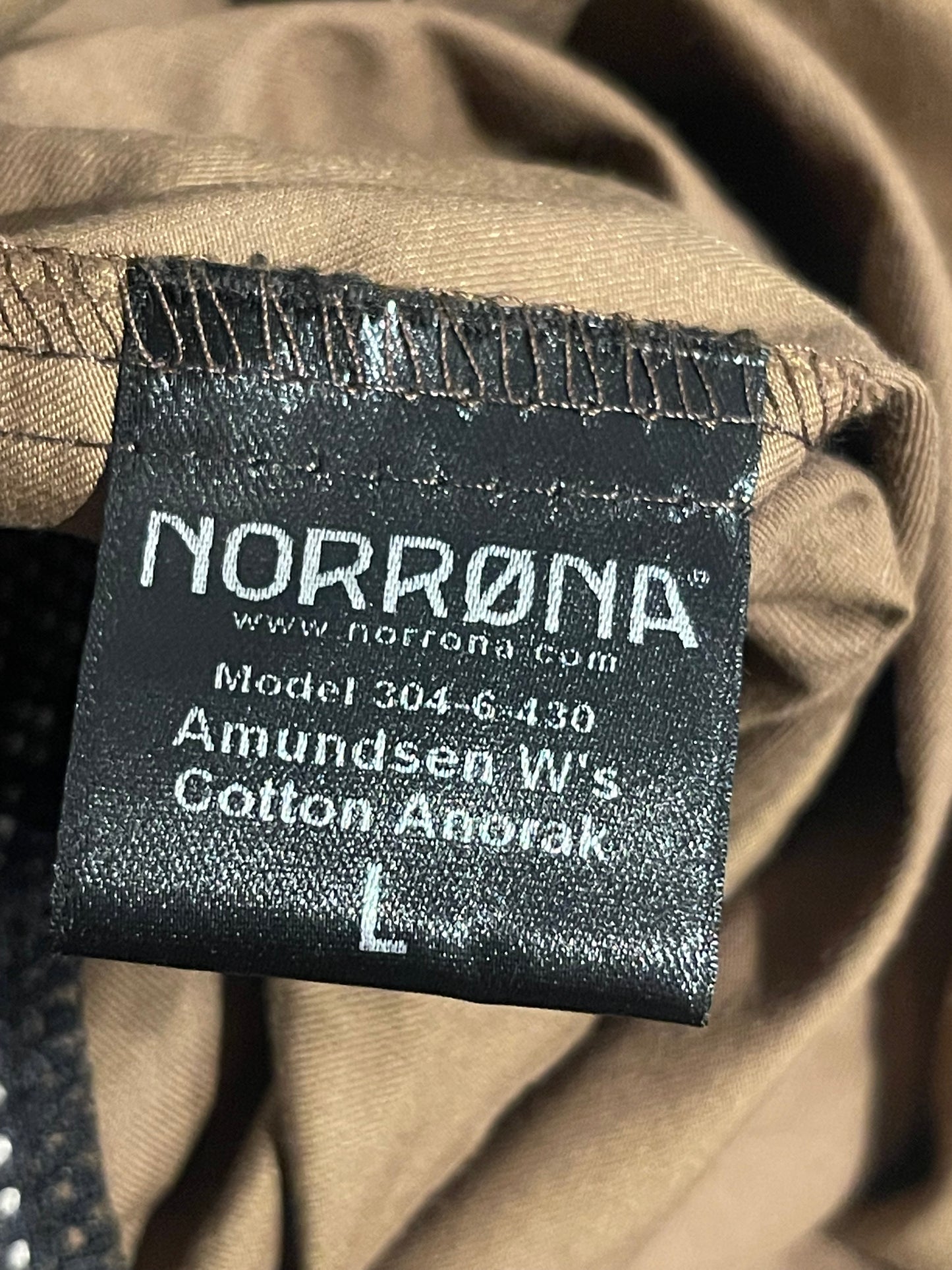 Schlupf Jacke von Norrøna (L Damen) Baumwolle wasserdicht braun