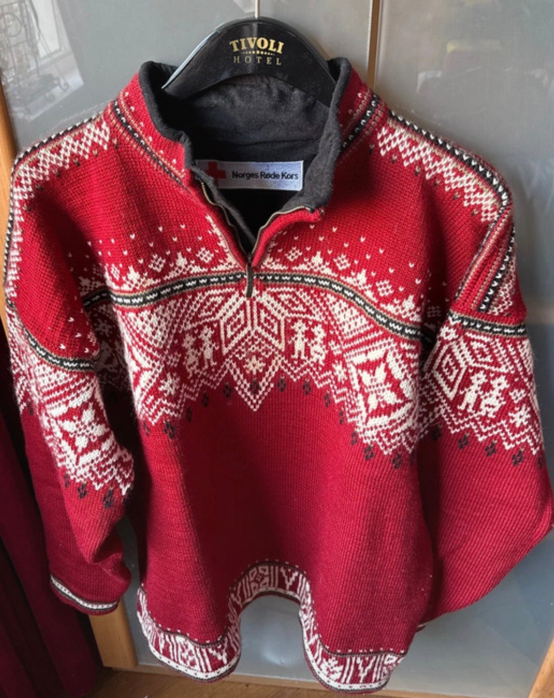 Strick Pullover von Dale of Norway (XL Herren) 100% Wolle rot