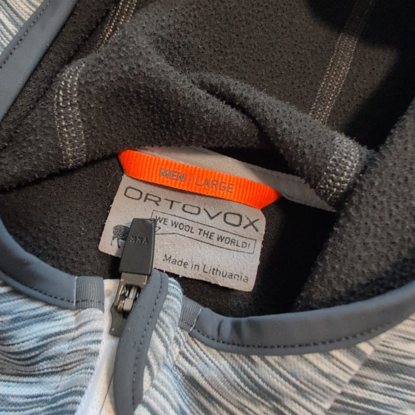 Jacke Ortovox Merino inside (L Herren) Fleece Hoodie grau meliert