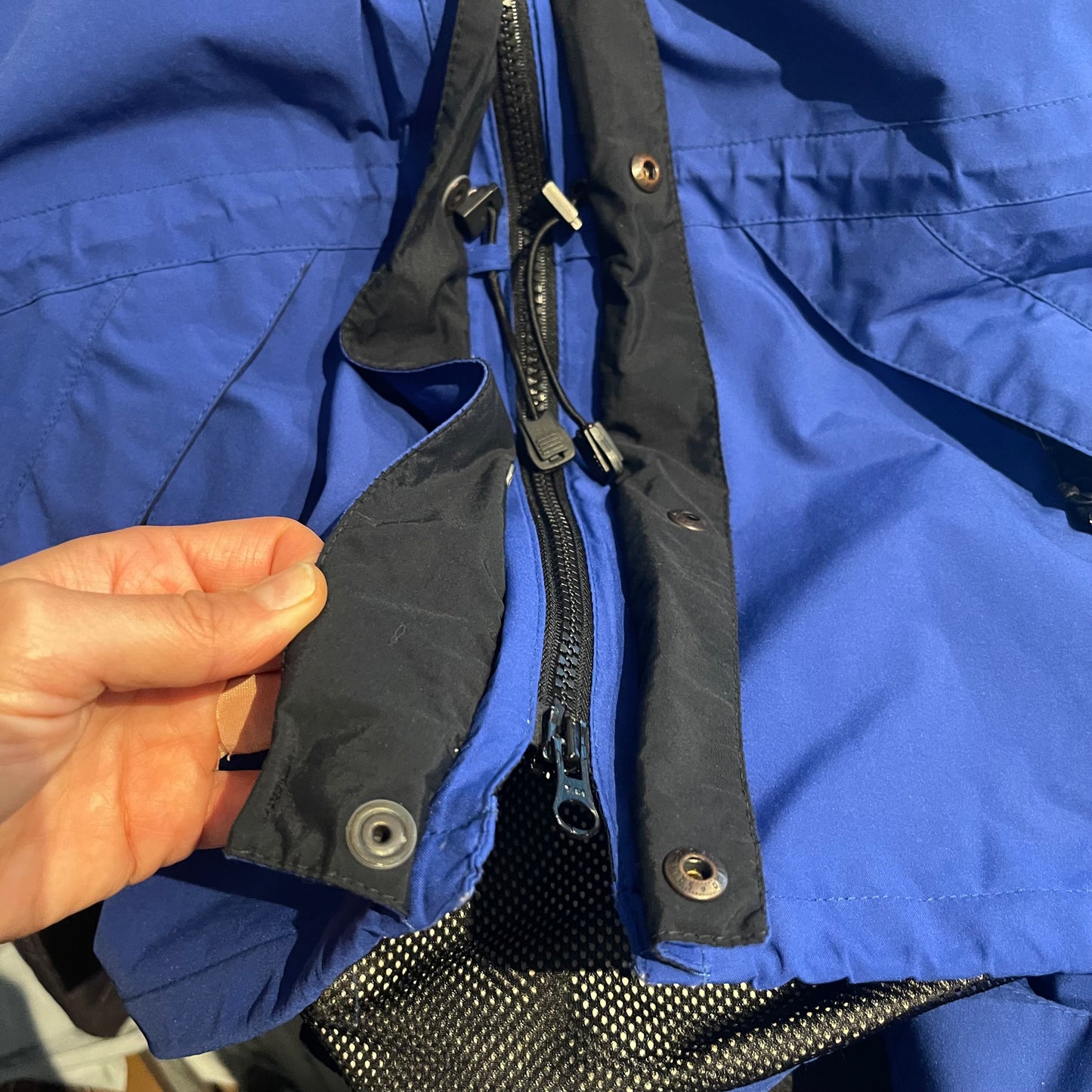 Regen Jacke von Salewa (M Herren) Goretex wasser-, winddicht blau