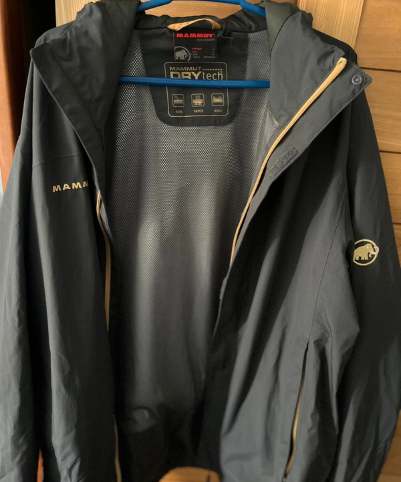 Regen Jacke von Mammut (L Herren) Anthrazit mit Membran