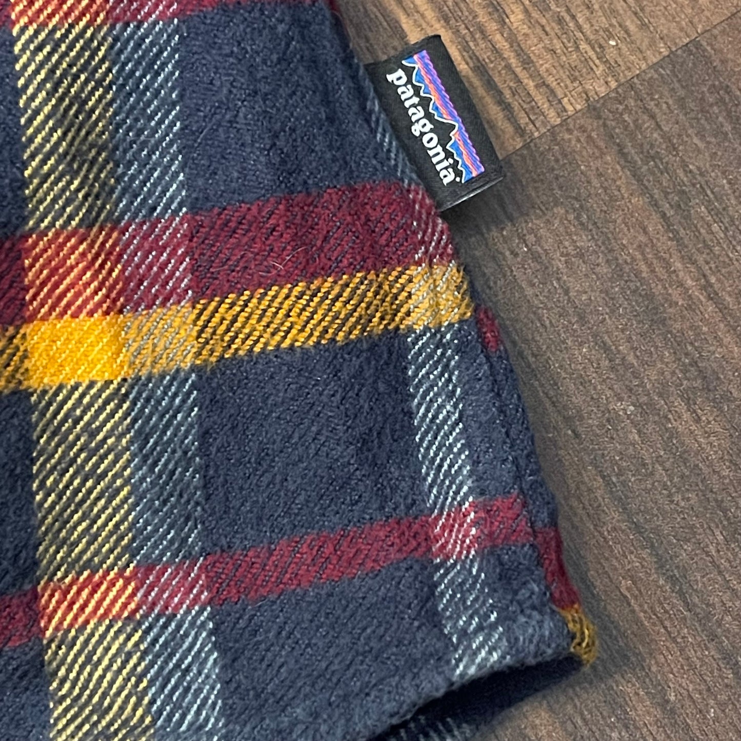 Patagonia Karo Hemd (L Damen) 100% Bio-Baumwolle dunkelblau kariert