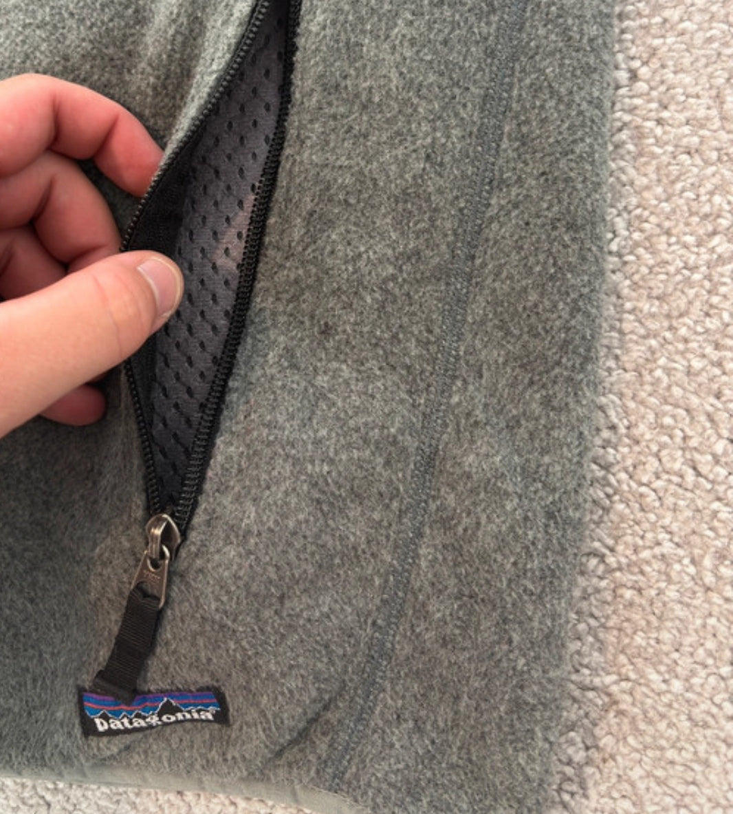 Patagonia Fleece Weste (L Herren) Synchilla grau