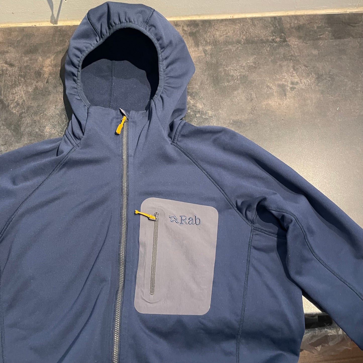 Fleecejacke von Rab (L Herren) Zipper Hoodie dunkelblau
