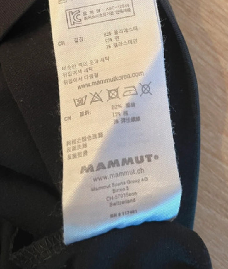 Mammut T-Shirt (Herren L) Baumwolle schwarz mit Backprint