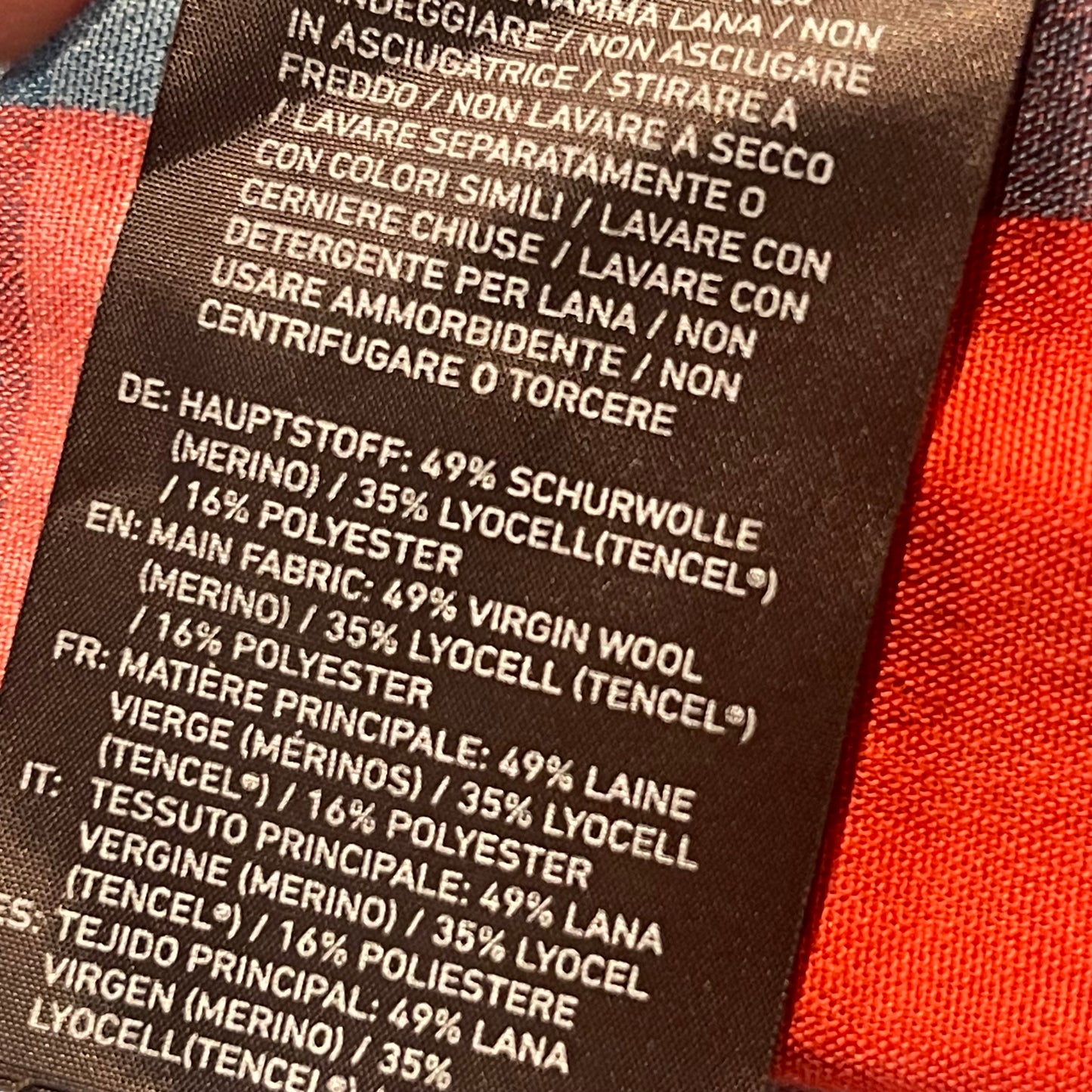 Merino Hemd von Ortovox (M) Wandershirt rot-blau kariert