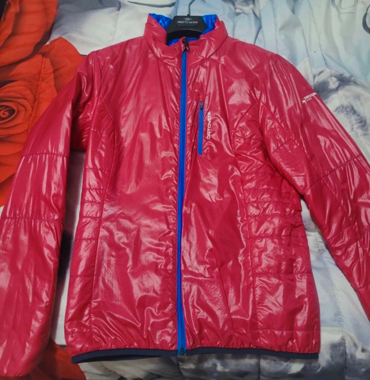 Wende Jacke Ortovox (M Damen) Swisswool inside rot blau