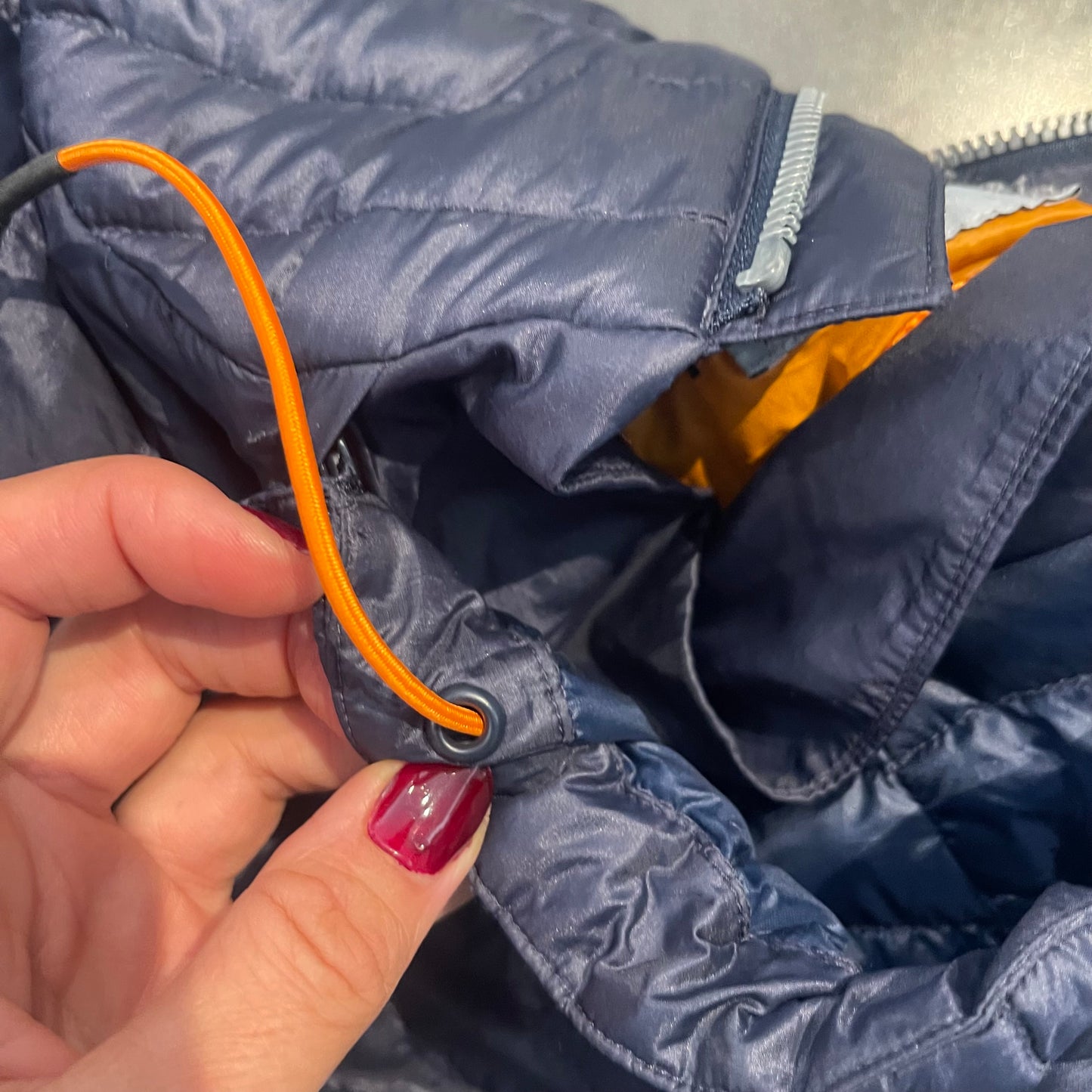 Lange Daunen Jacke von Mammut Eiger (L Damen) Parka dunkelblau