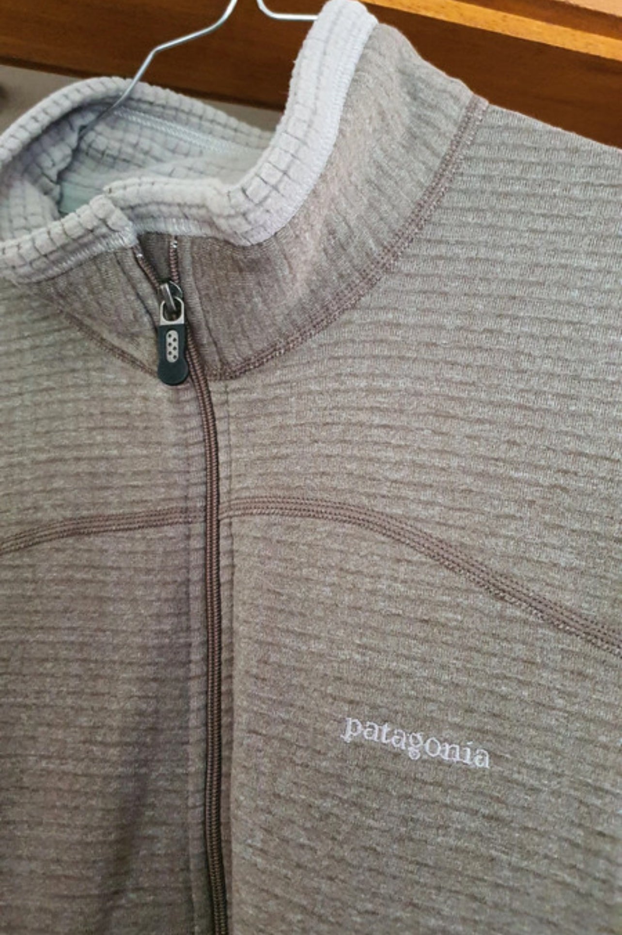 Patagonia Fleece Jacke R1® Polartec (XL Herren) beige-grau