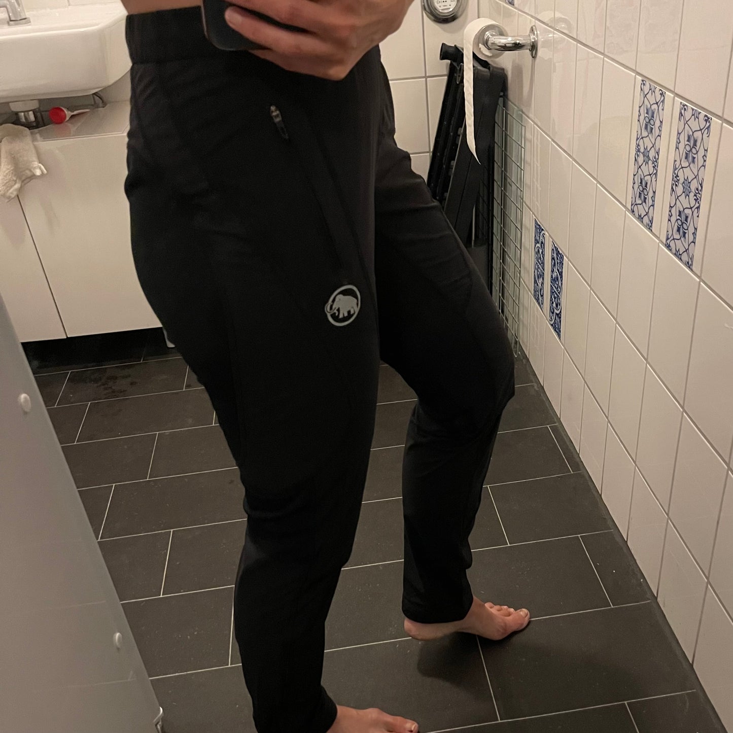 Elastische Trekking Hose Mammut (S Damen, Herren) wasserdicht schwarz