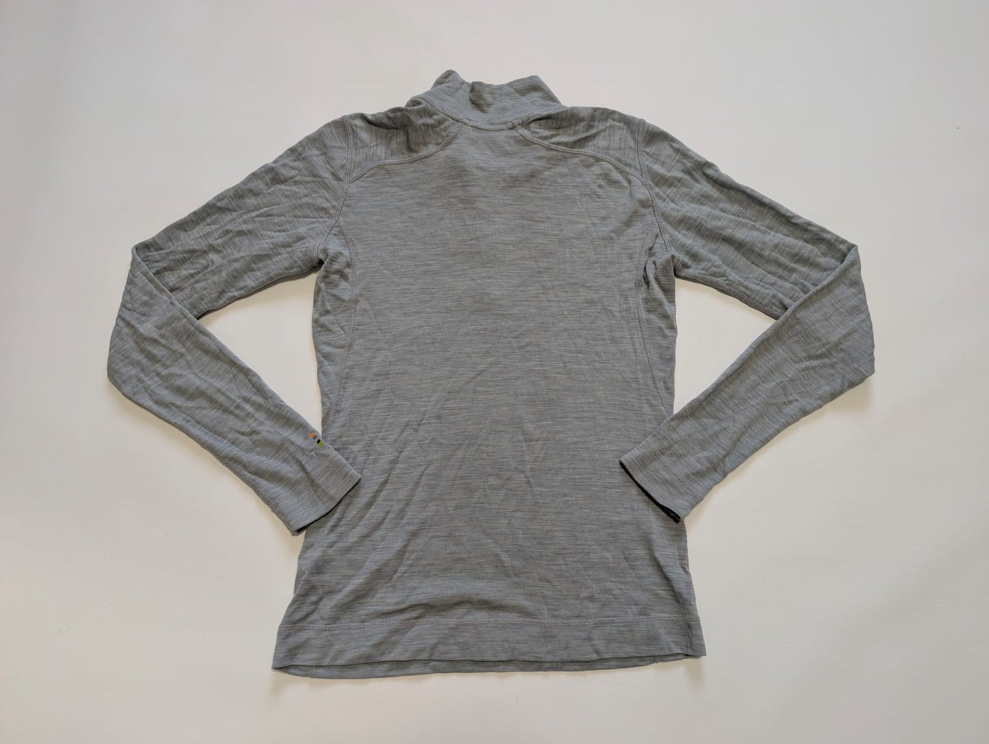 Pure Merino Longsleeve (L Damen) von Smartwool hellgrau Zipper