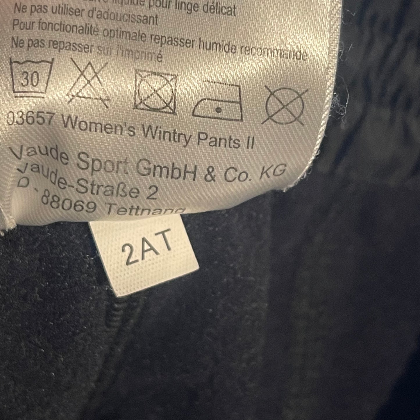 Elastische Hose von Vaude (S bis M : 38 Damen) Softshell schwarz
