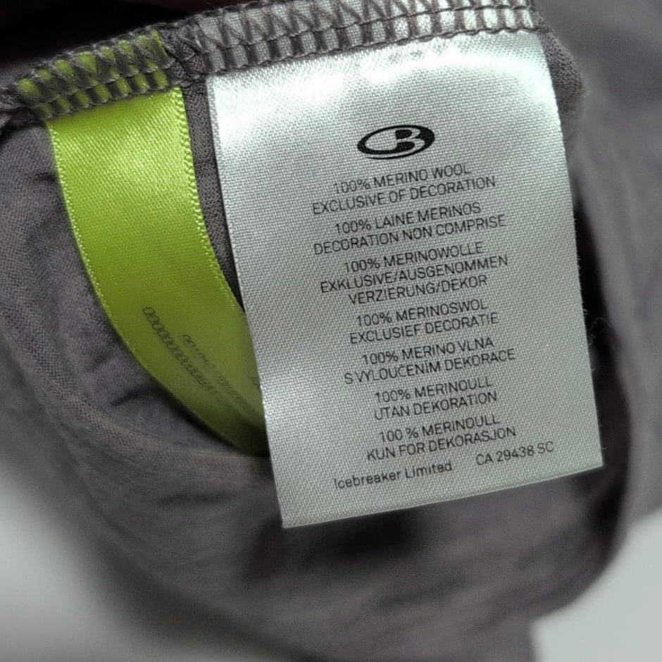 Merino 200 Longsleeve Icebreaker (S Damen ) grau lila Blume