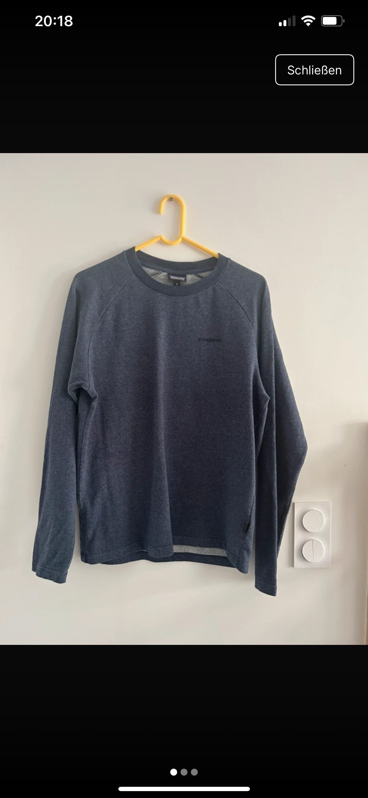 Leichter Pullover / Longsleeve (M Herren) Patagonia blau mit Backprint
