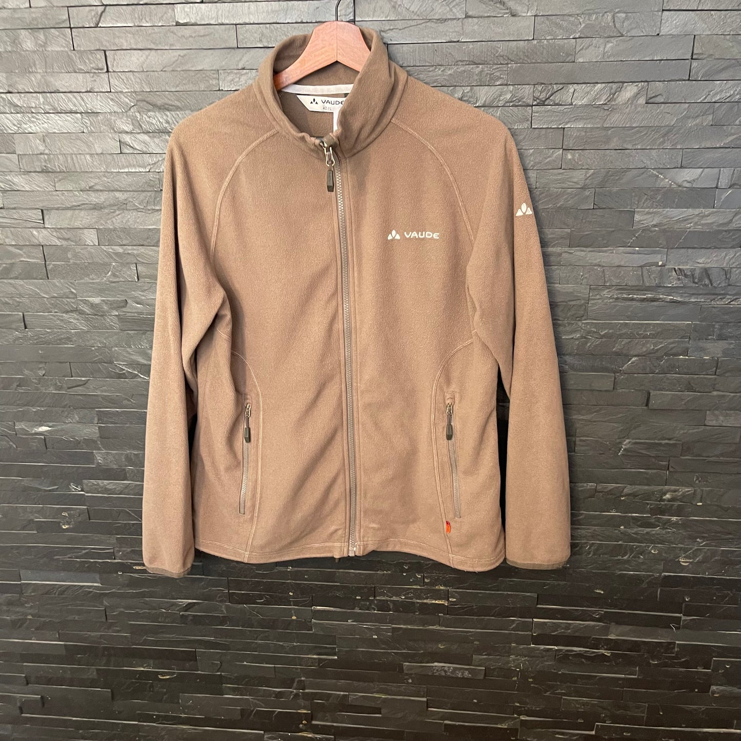 Vaude Zipper Jacke ( Damen XL /Herren M-L) Fleece braun