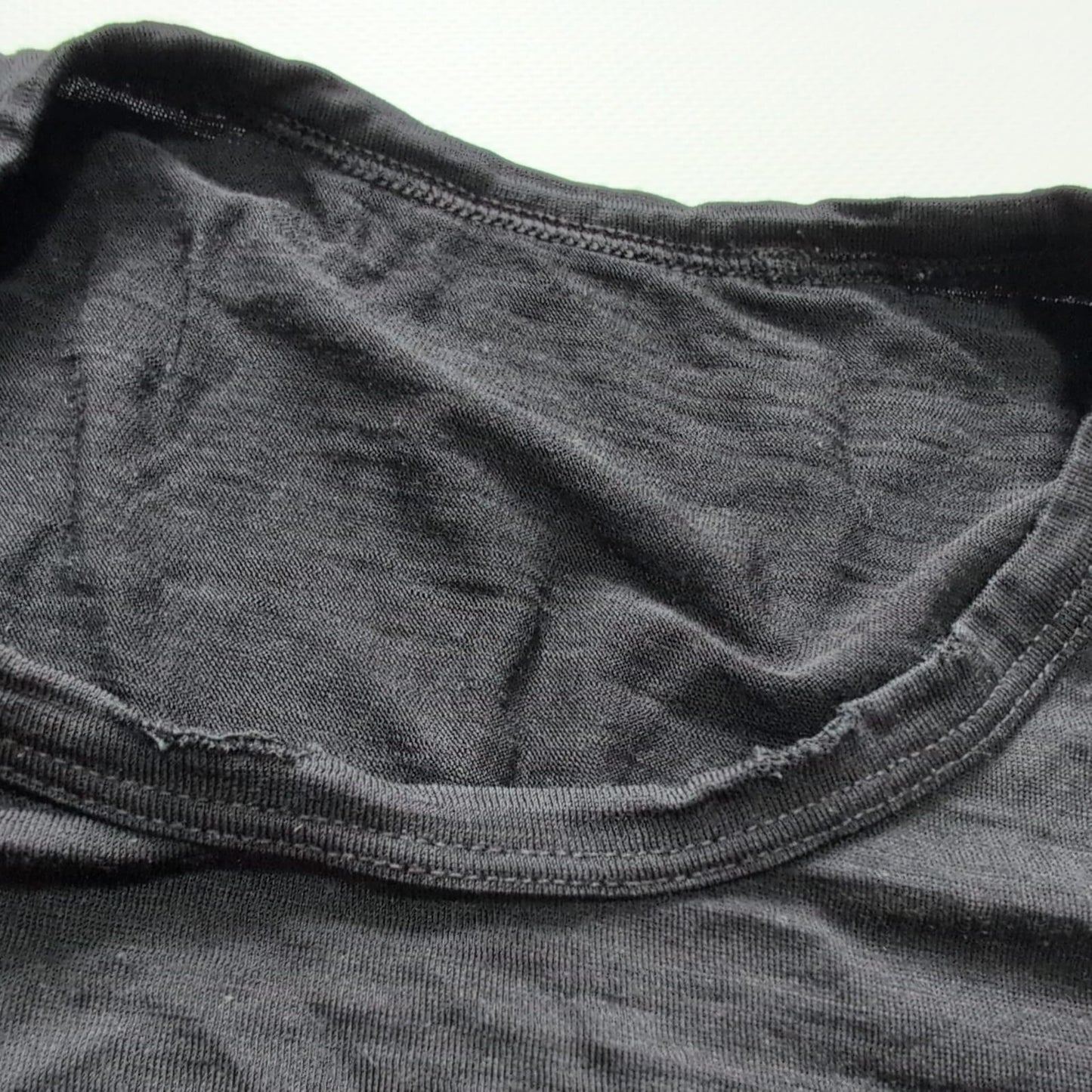 Merino Longsleeve (L Herren) Langarmshirt schwarz