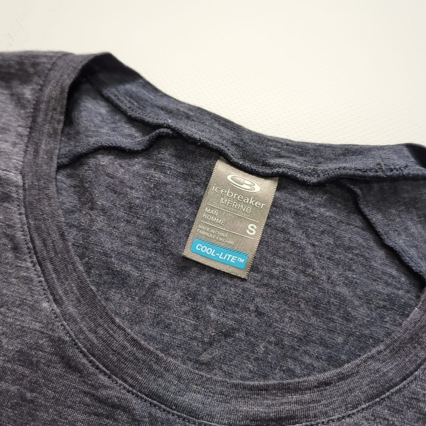 Merino T-Shirt von Icebreaker (S Herren) grau-blau