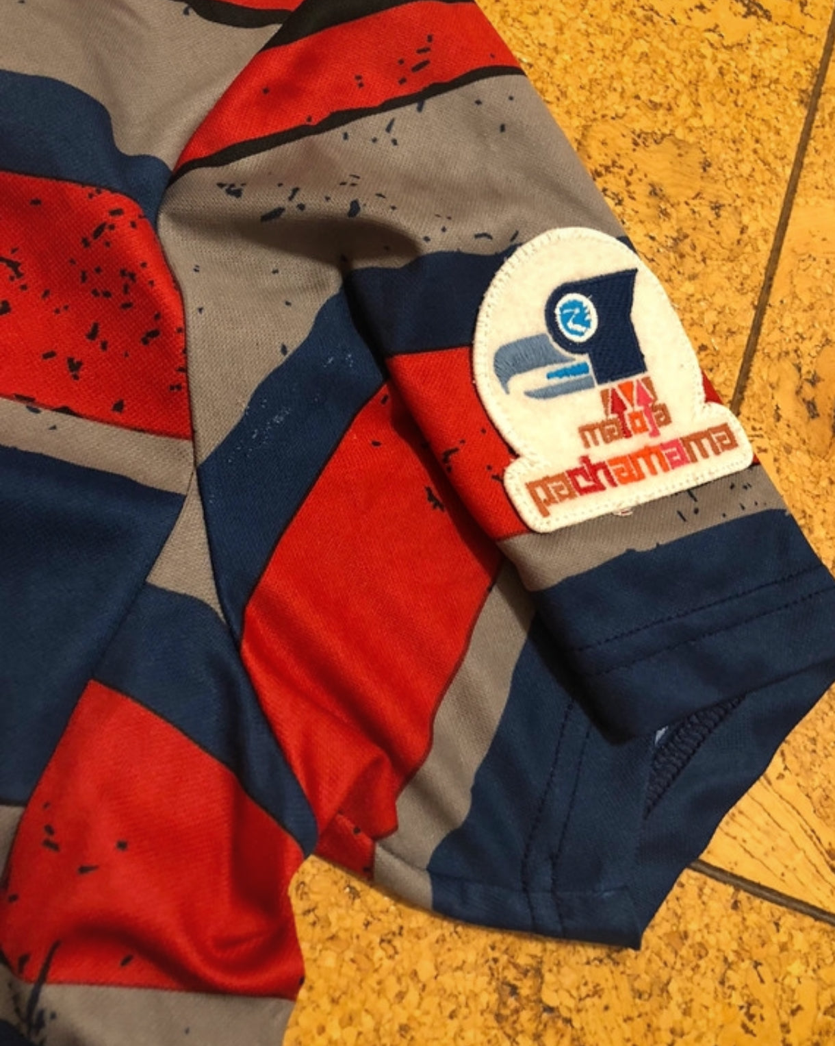 Zipper Radtrikot von Maloja (M Herren) bunt gestreift