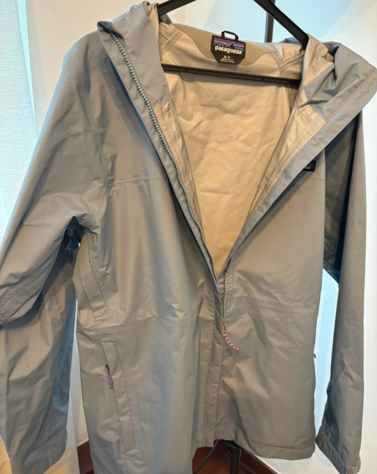Hardshell Jacke von Patagonia (XL Damen) Regenjacke stahlblau