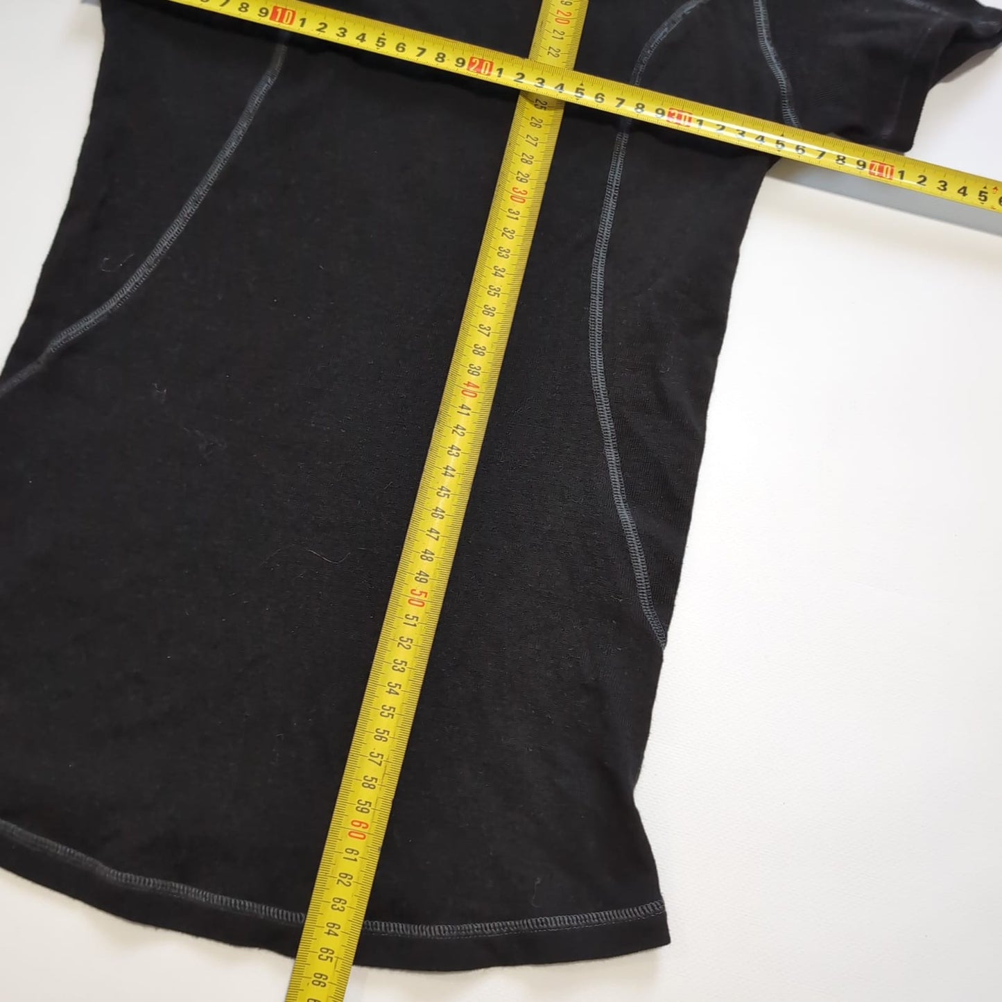 T-Shirt von Smartwool Merino (Damen M) anliegender Top schwarz