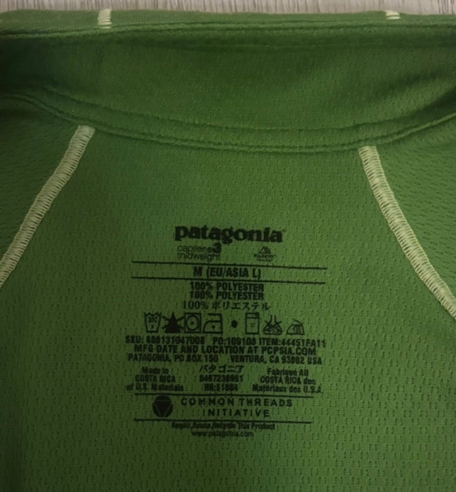 Longsleeve Patagonia( L Damen) Zipper Funktionsshirt aus Capilene schwarz
