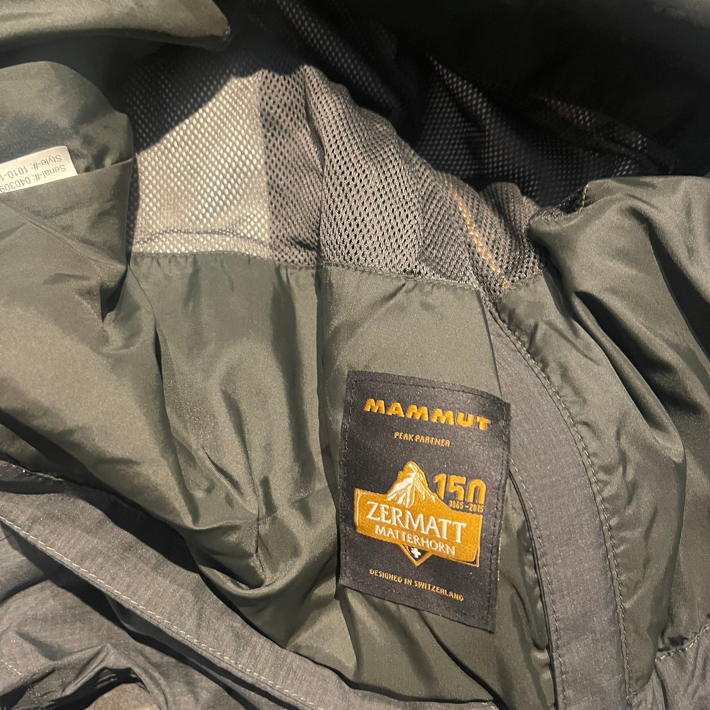 Regen Jacke von Mammut (L Herren) Anthrazit mit Membran